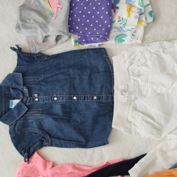 Lot 2T girls summer bundle bathing suit 4 outfits mix and match & 3 piece PJs - Picture 4 of 16